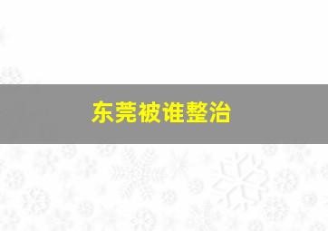 东莞被谁整治