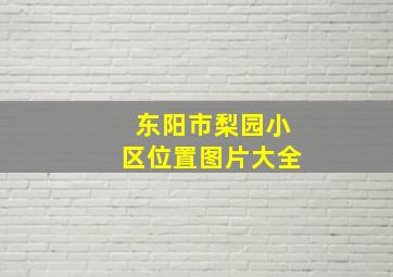 东阳市梨园小区位置图片大全