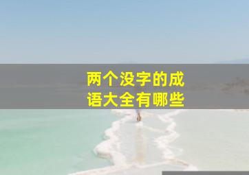 两个没字的成语大全有哪些