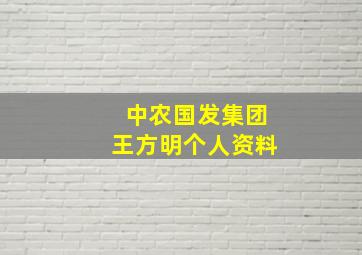 中农国发集团王方明个人资料