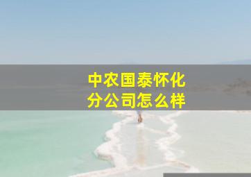 中农国泰怀化分公司怎么样