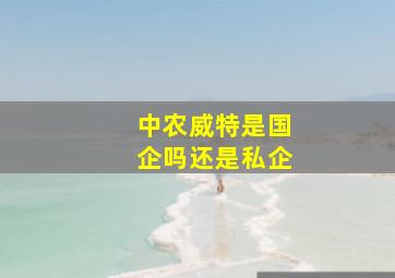 中农威特是国企吗还是私企