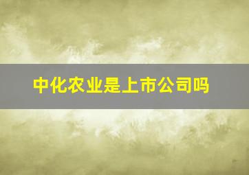 中化农业是上市公司吗