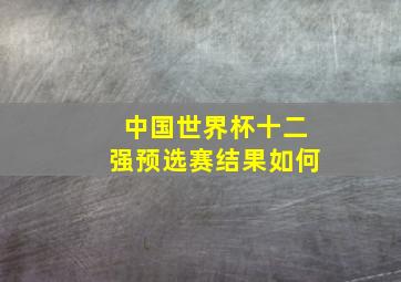 中国世界杯十二强预选赛结果如何