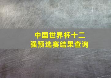 中国世界杯十二强预选赛结果查询