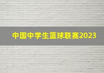 中国中学生篮球联赛2023