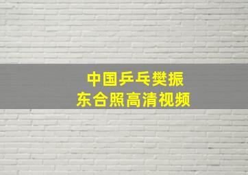 中国乒乓樊振东合照高清视频