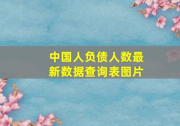 中国人负债人数最新数据查询表图片