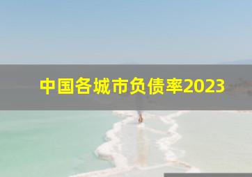 中国各城市负债率2023