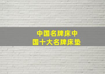 中国名牌床中国十大名牌床垫