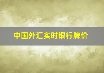 中国外汇实时银行牌价