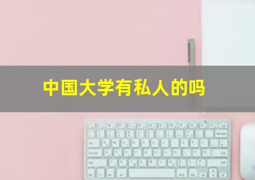 中国大学有私人的吗