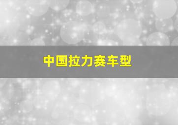 中国拉力赛车型