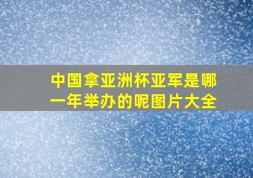 中国拿亚洲杯亚军是哪一年举办的呢图片大全