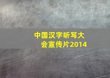 中国汉字听写大会宣传片2014