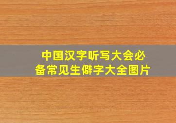 中国汉字听写大会必备常见生僻字大全图片