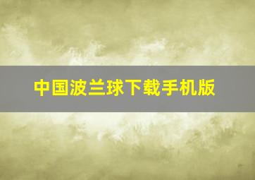 中国波兰球下载手机版