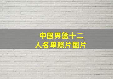 中国男篮十二人名单照片图片