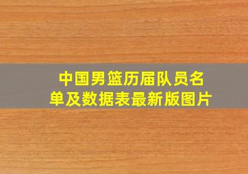 中国男篮历届队员名单及数据表最新版图片