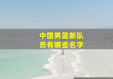 中国男篮新队员有哪些名字