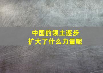 中国的领土逐步扩大了什么力量呢