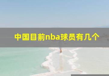 中国目前nba球员有几个