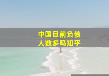 中国目前负债人数多吗知乎