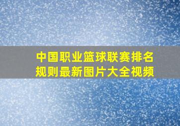 中国职业篮球联赛排名规则最新图片大全视频