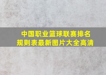 中国职业篮球联赛排名规则表最新图片大全高清