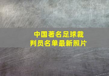 中国著名足球裁判员名单最新照片