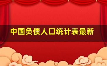 中国负债人口统计表最新