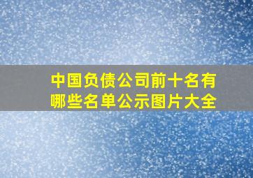 中国负债公司前十名有哪些名单公示图片大全