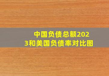 中国负债总额2023和美国负债率对比图