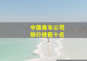 中国赛车公司排行榜前十名