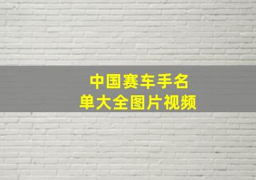 中国赛车手名单大全图片视频