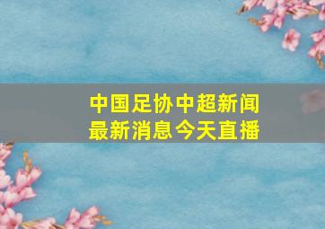 中国足协中超新闻最新消息今天直播