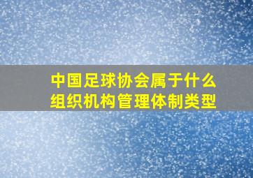 中国足球协会属于什么组织机构管理体制类型