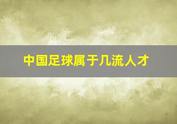 中国足球属于几流人才