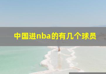 中国进nba的有几个球员