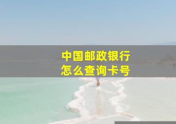 中国邮政银行怎么查询卡号