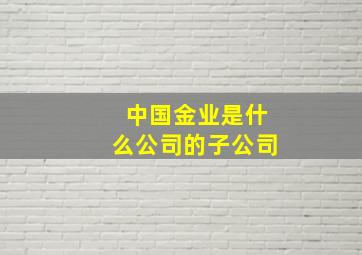 中国金业是什么公司的子公司