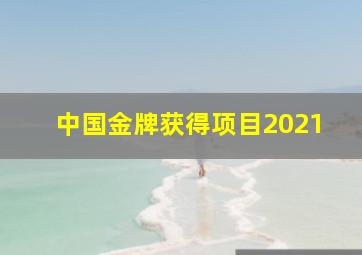 中国金牌获得项目2021