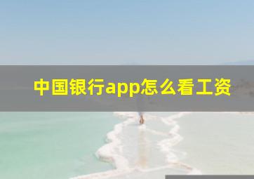 中国银行app怎么看工资