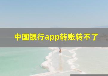 中国银行app转账转不了