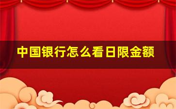 中国银行怎么看日限金额