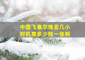 中国飞塞尔维亚几小时机票多少钱一张啊