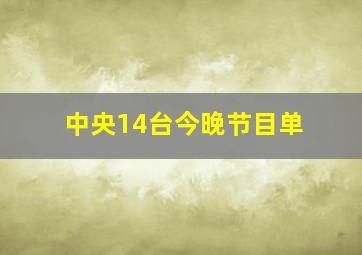 中央14台今晚节目单