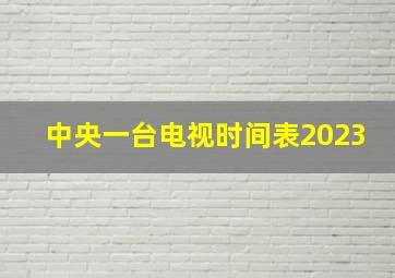 中央一台电视时间表2023