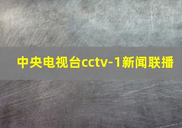 中央电视台cctv-1新闻联播