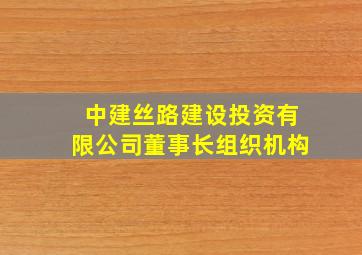 中建丝路建设投资有限公司董事长组织机构